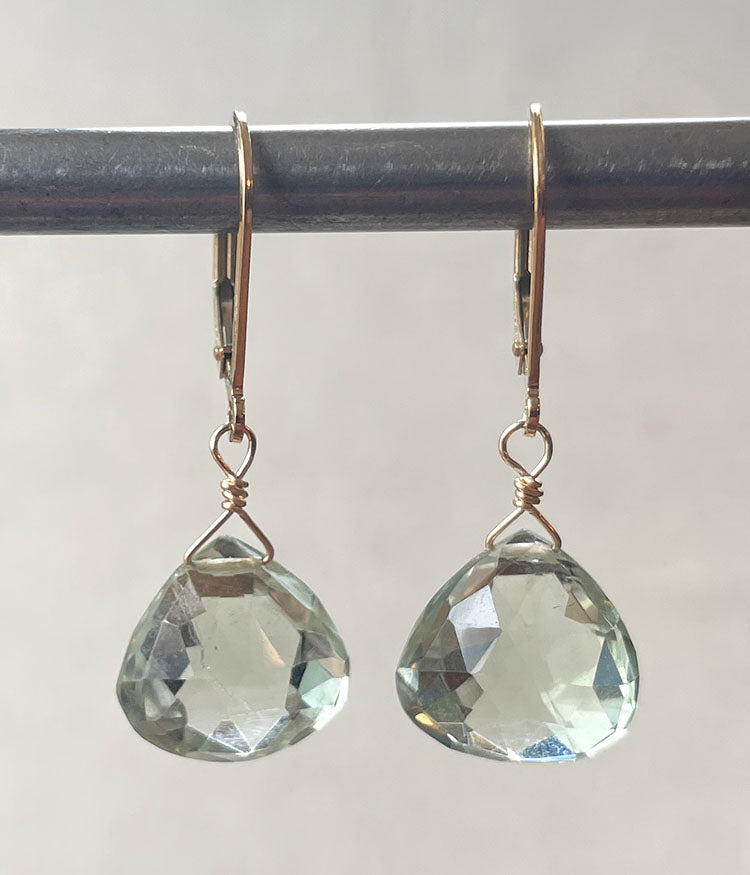 Green Amethyst Earrings