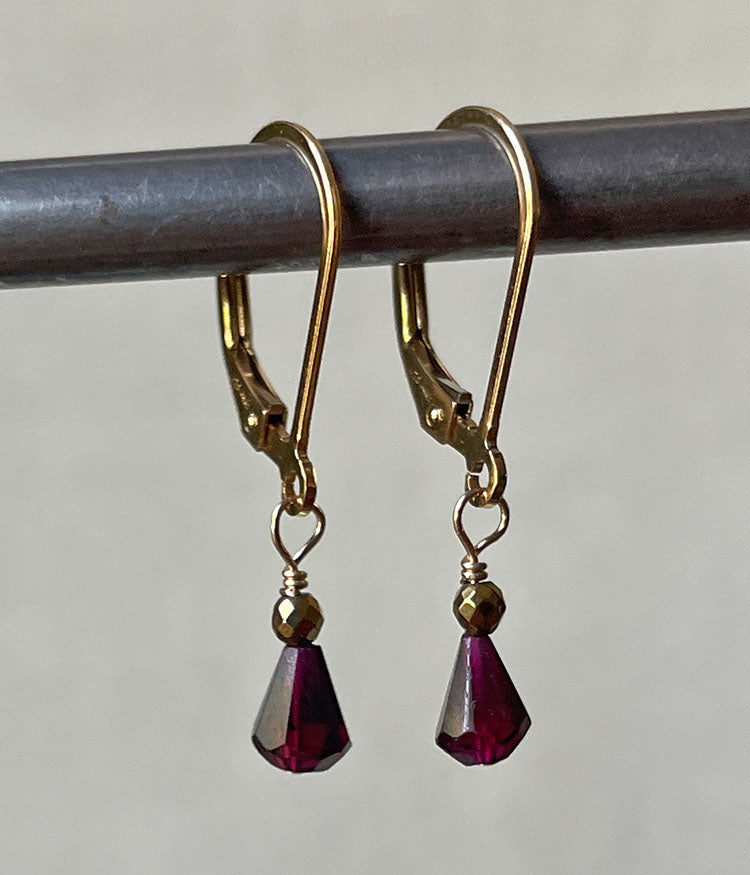 Petite Garnet Earrings