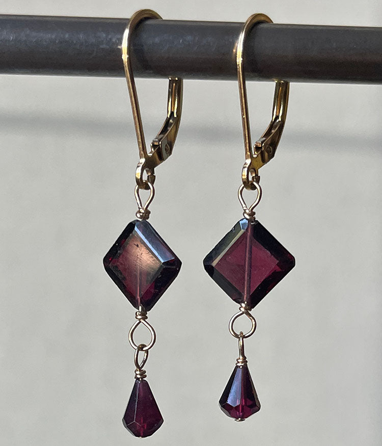 Garnet Vintage Earrings