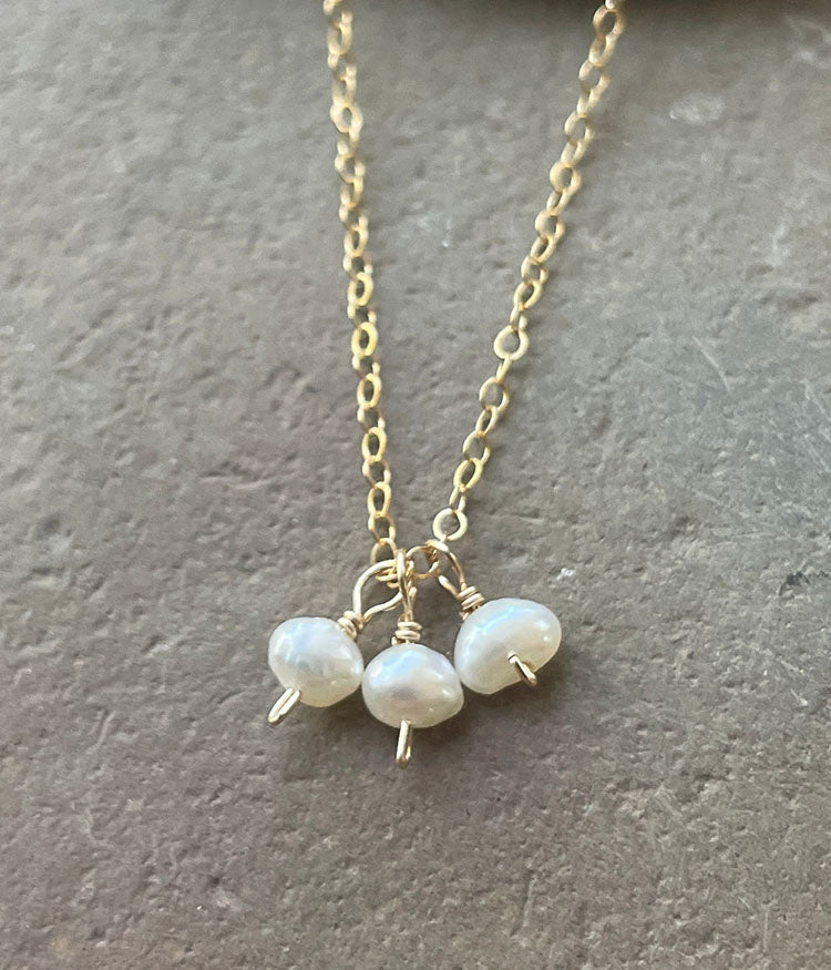 Pearl Cluster Necklace