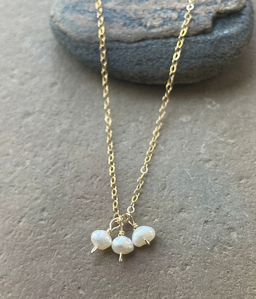 Pearl Cluster Necklace