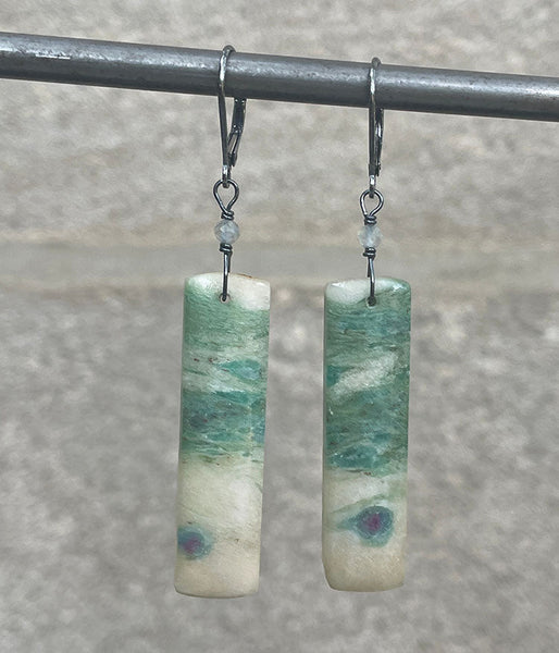 Dots of Ruby Earrings