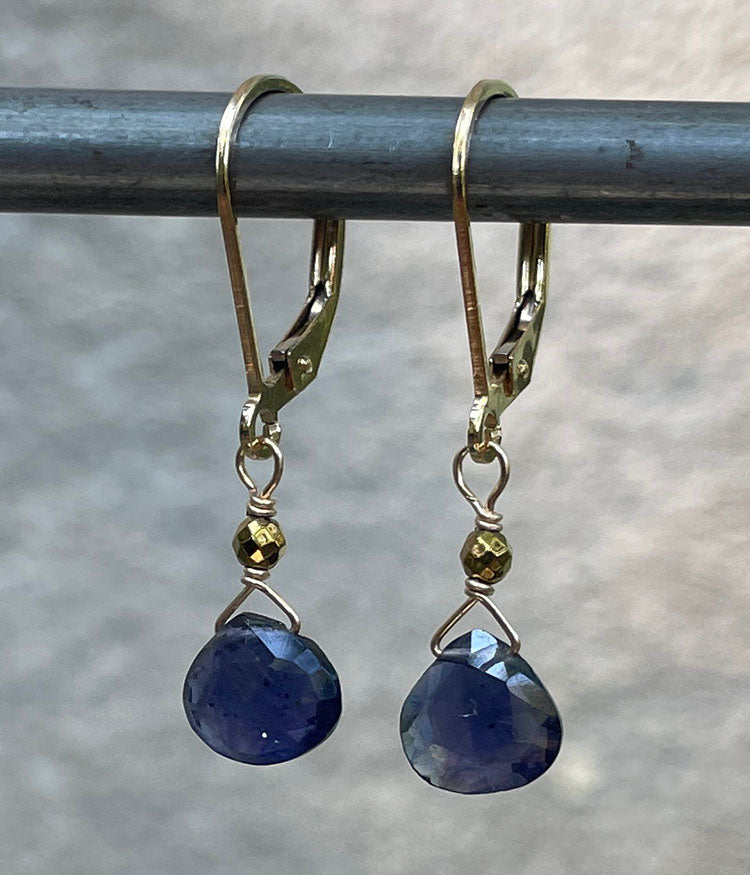 Simple Iolite Earrings