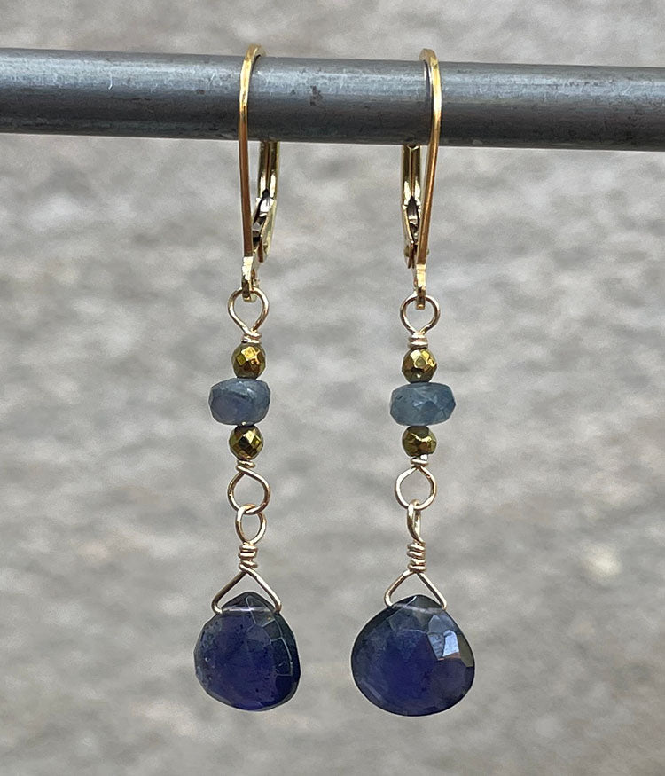 Iolite Swing Earrings
