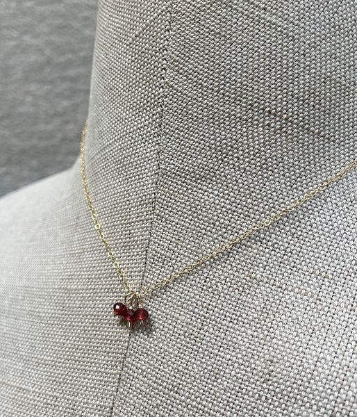 Trio Garnet Necklace