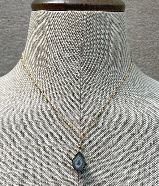 Crystal Ball Geode Necklace