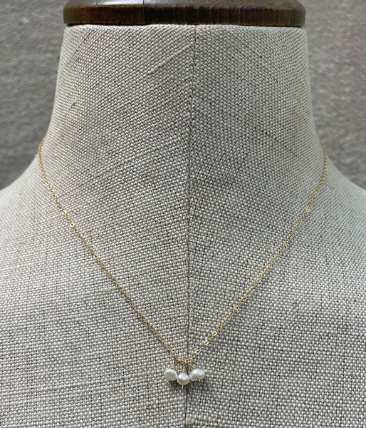 Pearl Cluster Necklace