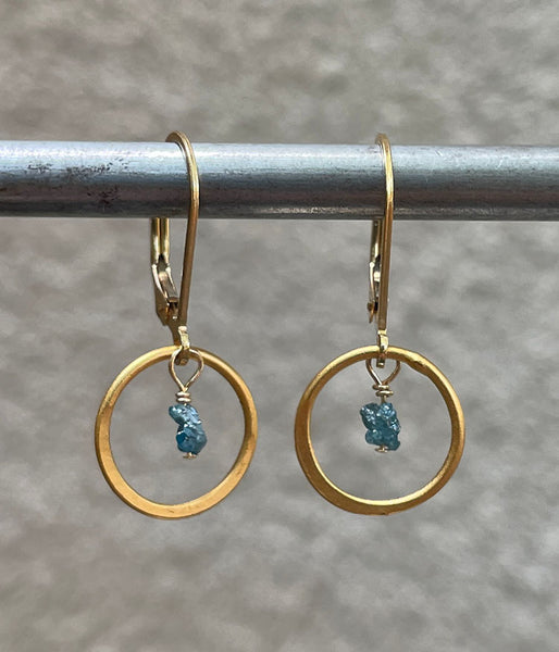 Raw Diamond Earrings