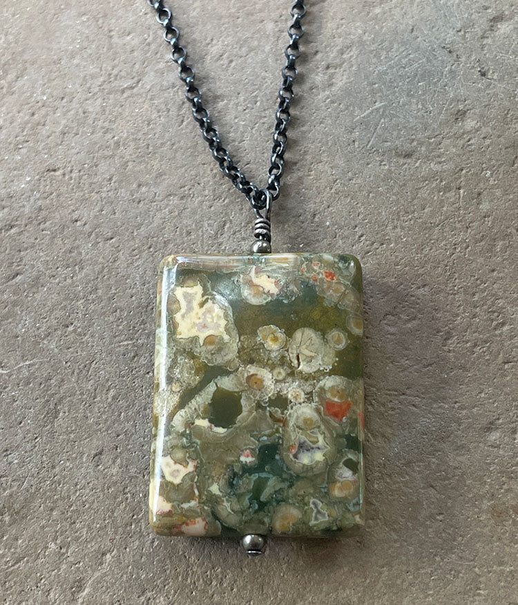Rhyolite Solitaire Necklace