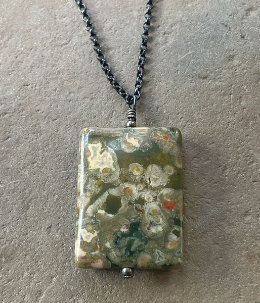 Rhyolite Solitaire Necklace