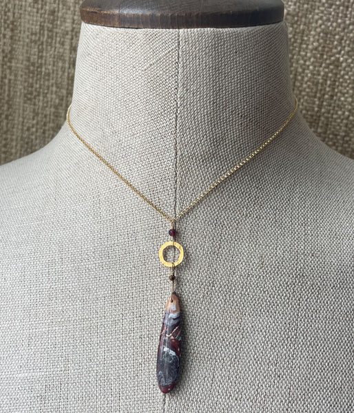 Laguna Lace Agate & Gold Necklace