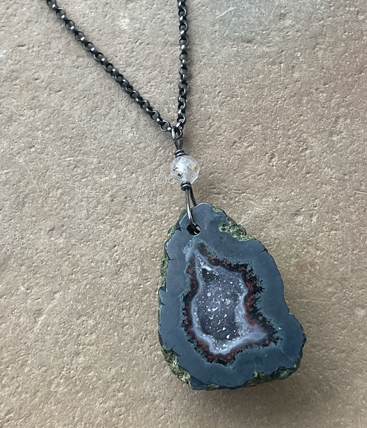 Rugged Geode Necklace