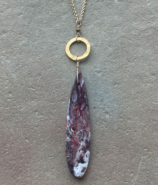 Laguna Lace Agate & Gold Necklace