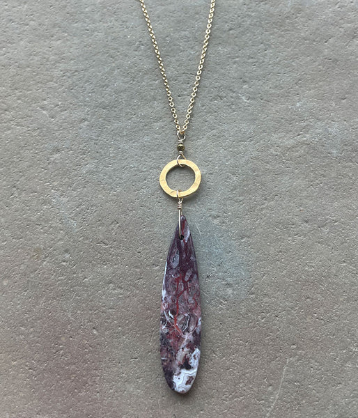 Laguna Lace Agate & Gold Necklace