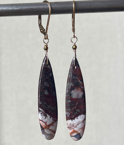 Wild Laguna Lace Agate Earrings