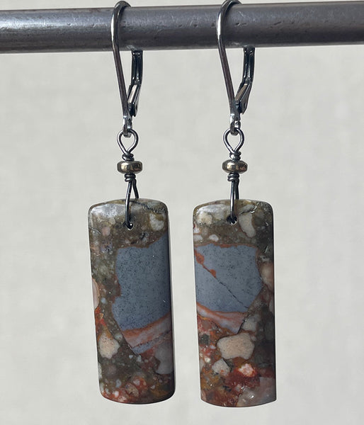 Marbled Owyhee Jasper Earrings