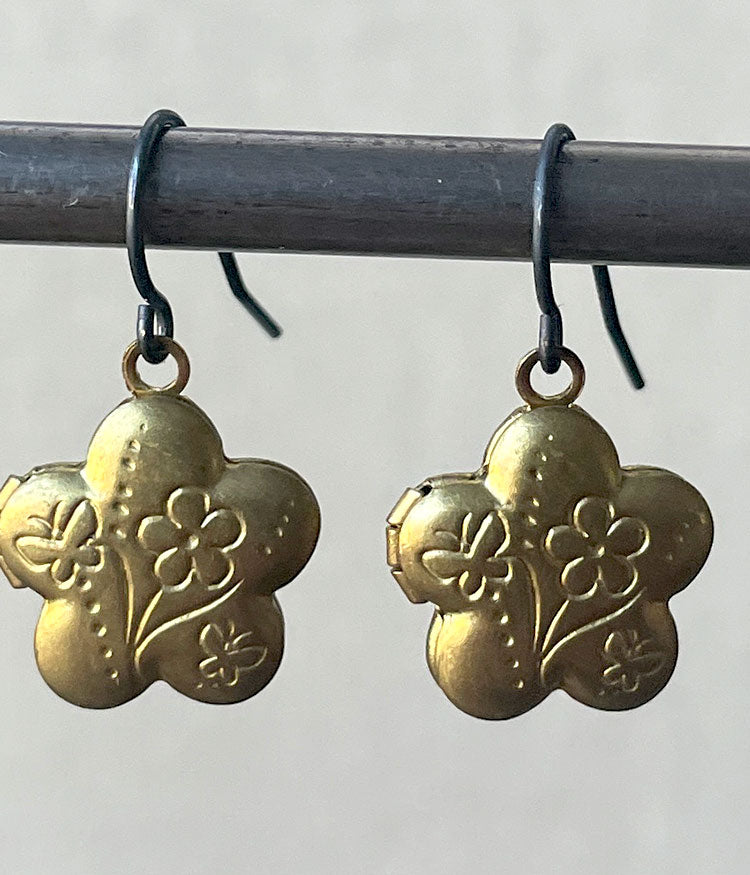 Flower Locket Earrings