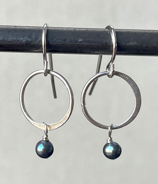 Pearl Circle Earrings