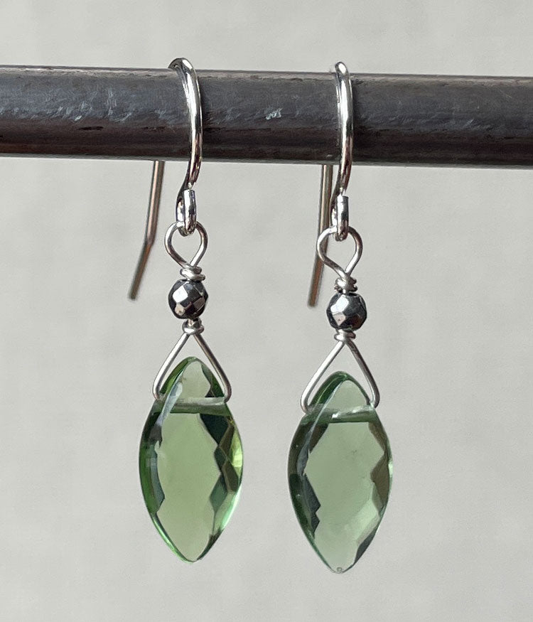Glass Teardrop Earrings
