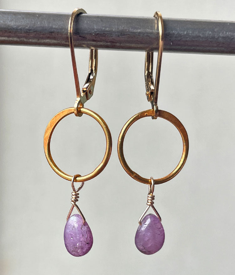 Deep Ruby Earrings
