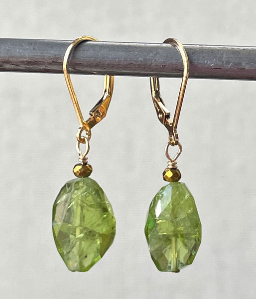 Peridot Nugget Earrings