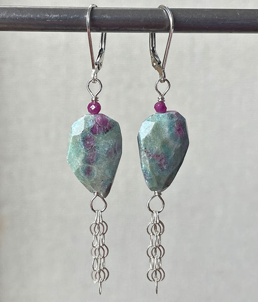 Fuchsite Fringe Earrings