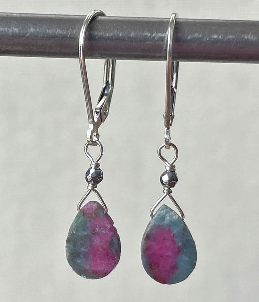 Ruby in Kyanite Earrings
