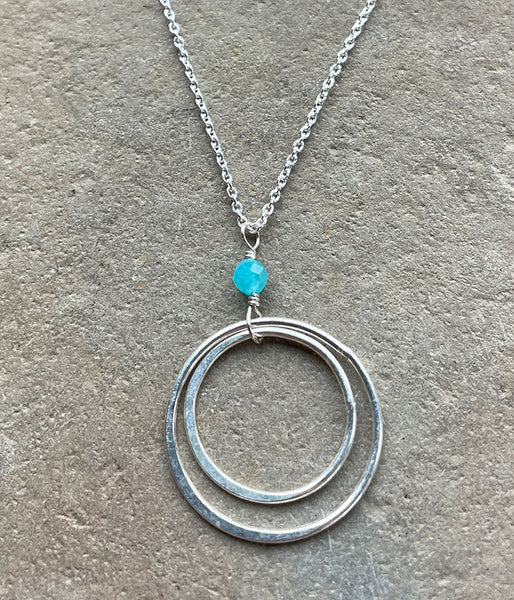 Amazonite Double Circle Necklace
