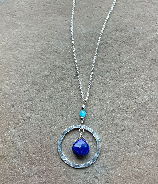 Hammered Blues Necklace