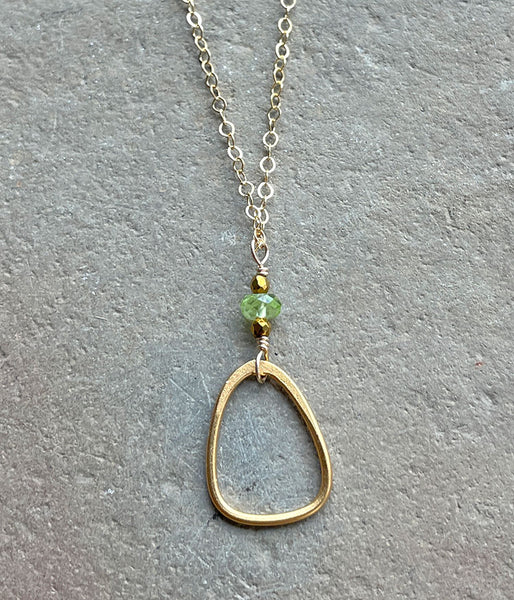 Peridot Triangle Necklace