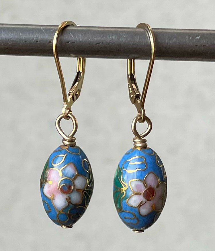 Sky Vintage Cloisonné Earrings