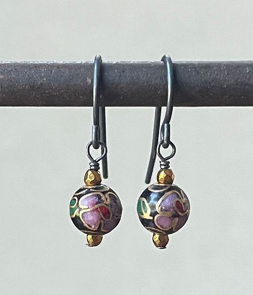 Vintage Cloisonné Earrings