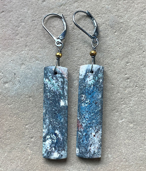 Lightning Azurite Earrings