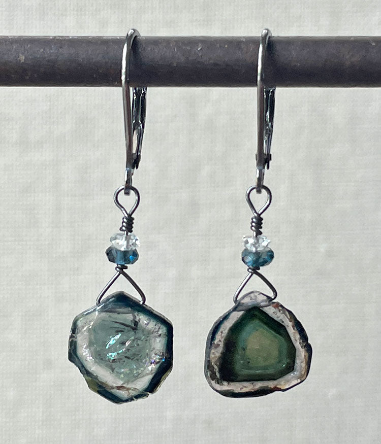 Tourmaline Slice Earrings