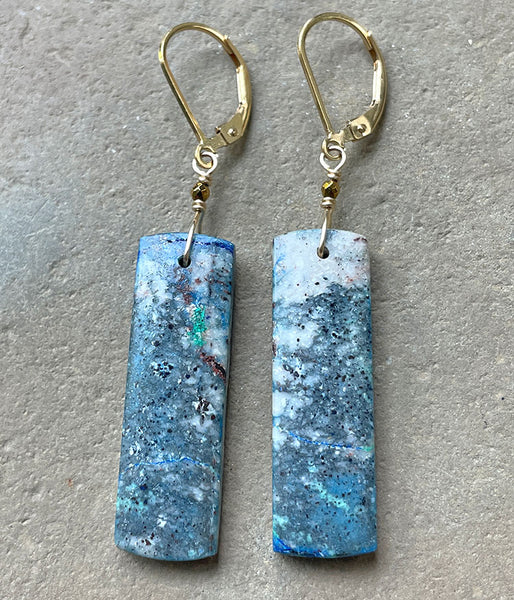 Lightning Azurite Earrings