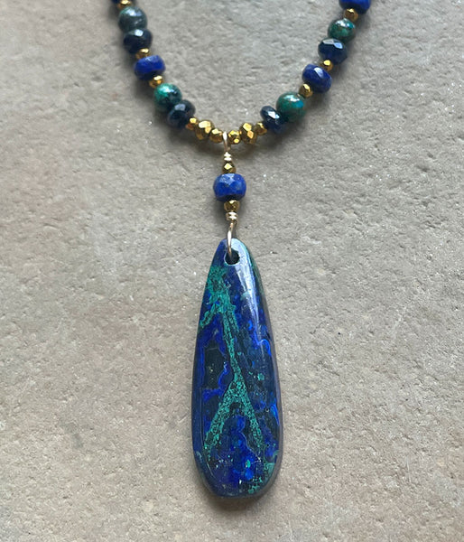 Chrysocolla Lines Necklace