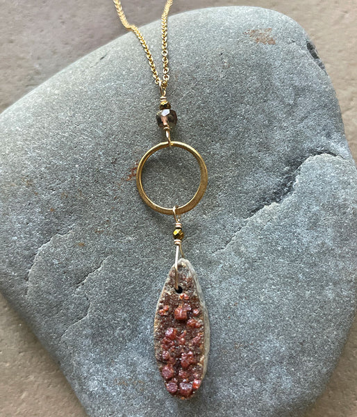 Garnet Druzy Necklace