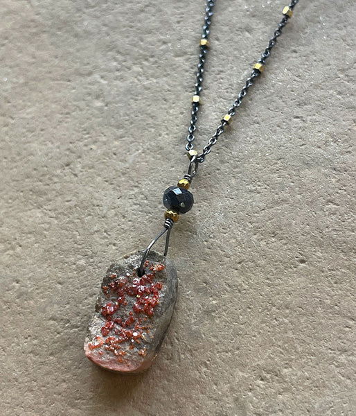 Garnet Druzy Necklace