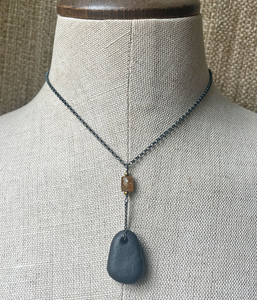 Hessonite Zen Necklace