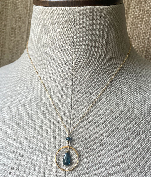 Teardrop Within Circle Necklace