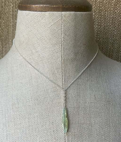 Green Kyanite Y Necklace