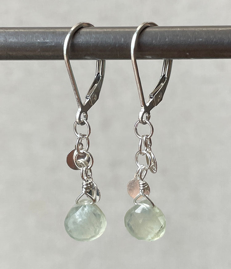 Dancing Prehnite Earrings