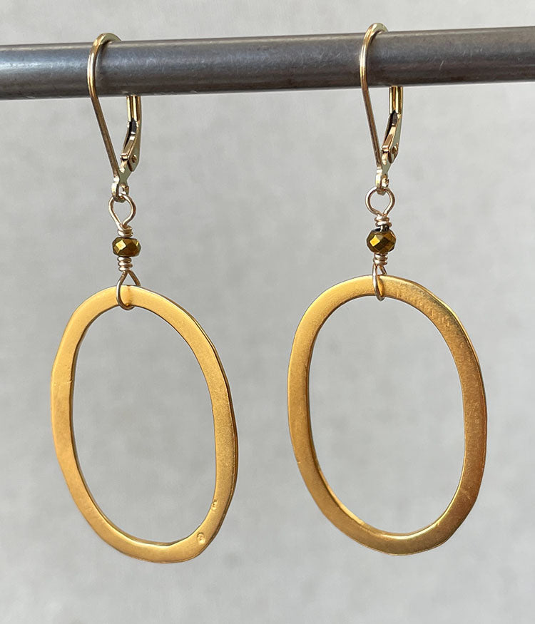 Vermeil Oval Earrings