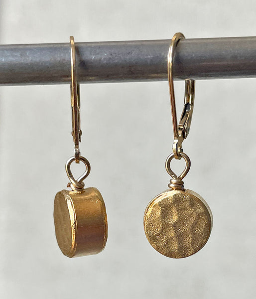 Gold Vermeil Hammered Earrings