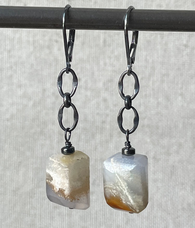 Chalcedony Nugget Earrings