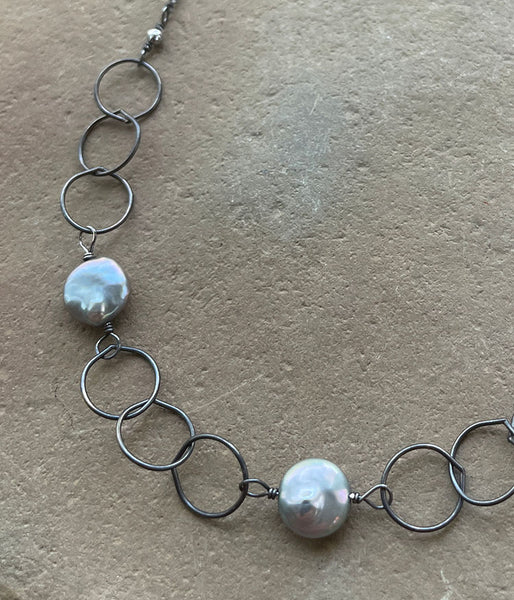 Reflection Pearl Chain Necklace