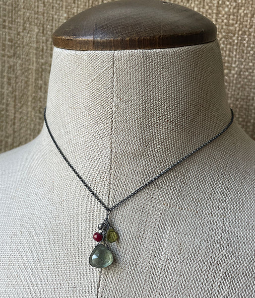 Rose Hips Cluster Necklace