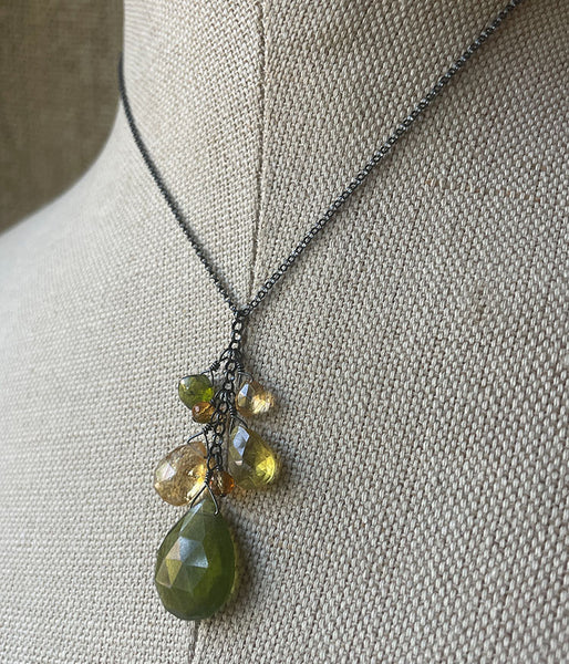 Changing Leaves Cluster Necklace