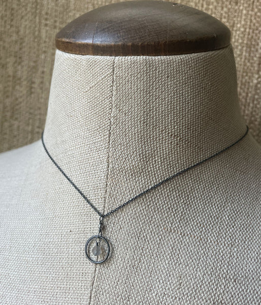 Labradorite Circle Necklace