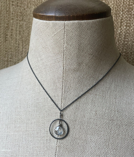 Encircled Blue Quartz Necklace